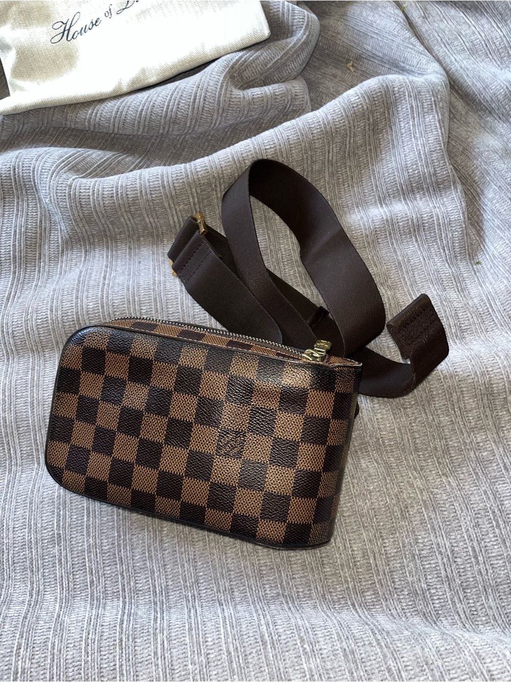 Louis Vuitton Brown Damier Ebene Canvas Crossbody/ Belt Bag